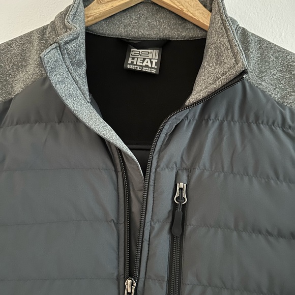 NWOT 32 DEGREES Men’s Mixed Media Jacket; size small two tone gray color - Picture 8 of 11